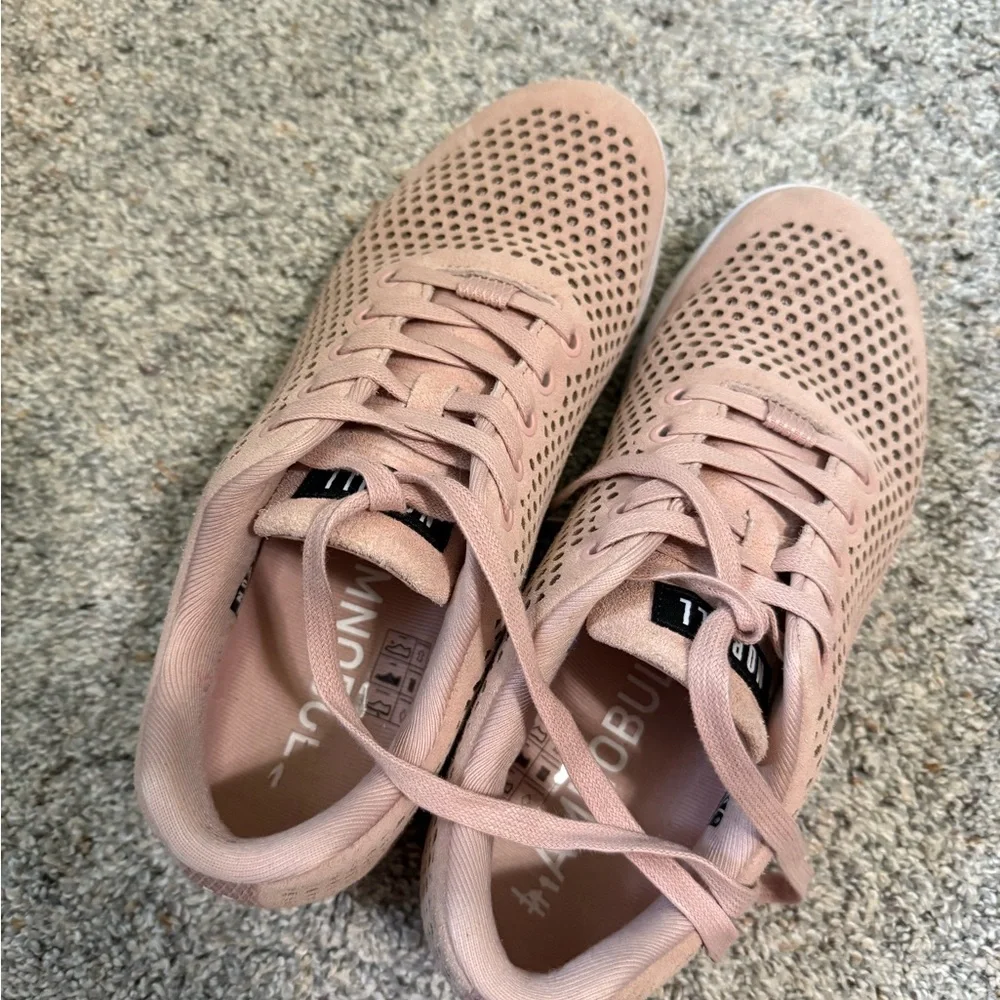 Women's NoBull Perforated Suede Trainers, light pink, size 10 - Picture 1 of 4